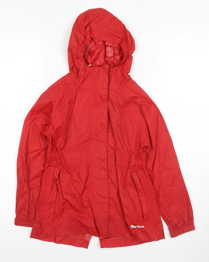Peter Storm Girls Red Waterproof Rain Coat 5 Years