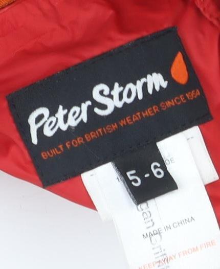 Peter Storm Girls Red Waterproof Rain Coat 5 Years