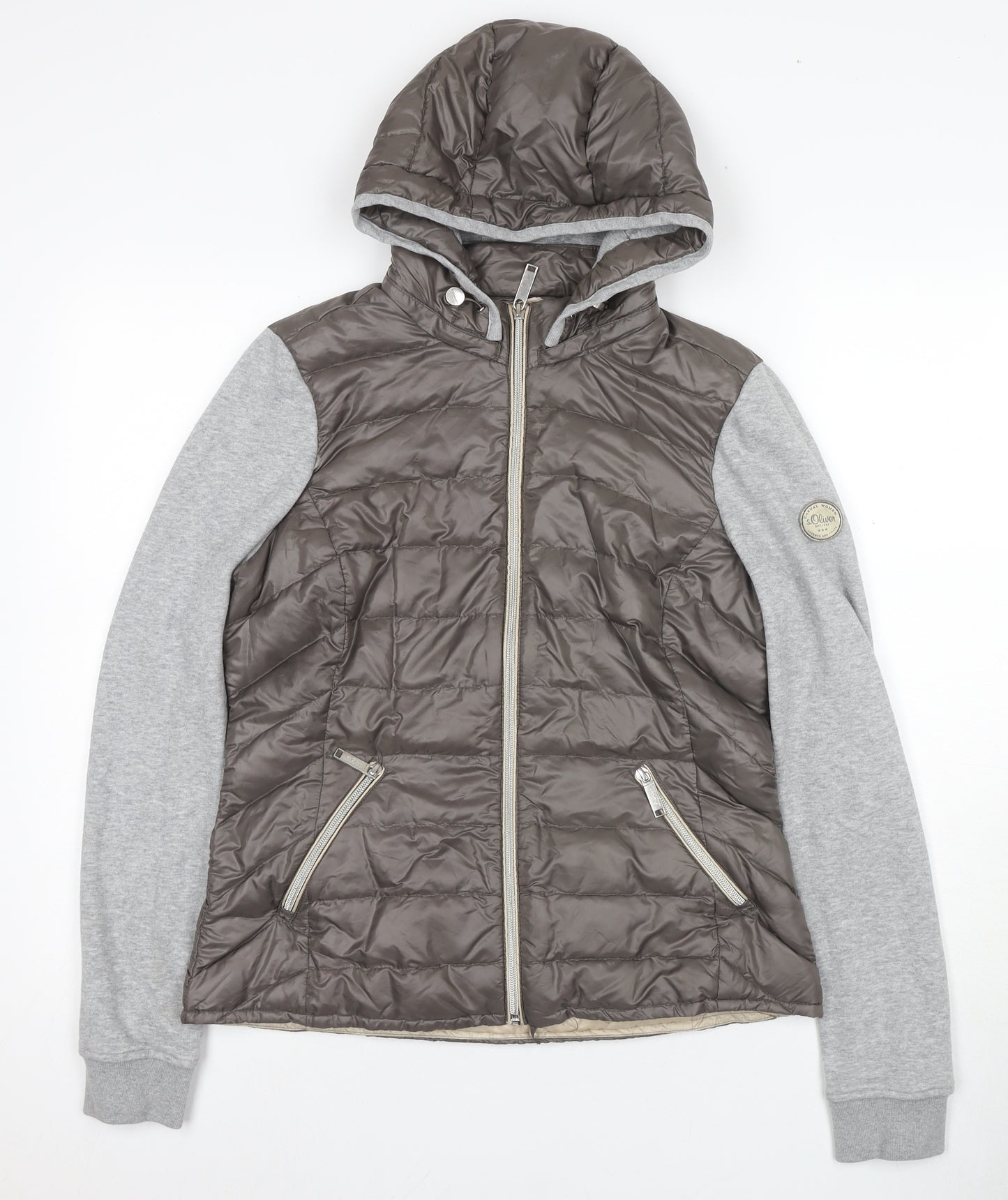 s.Oliver Women's Grey Puffer Jacket Size 10