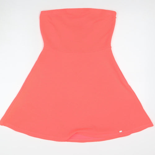 Superdry Women’s Pink A-Line Strapless Midi Dress