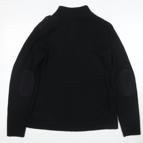 Airwalk Men's Large Black Henley Jumper High Neck