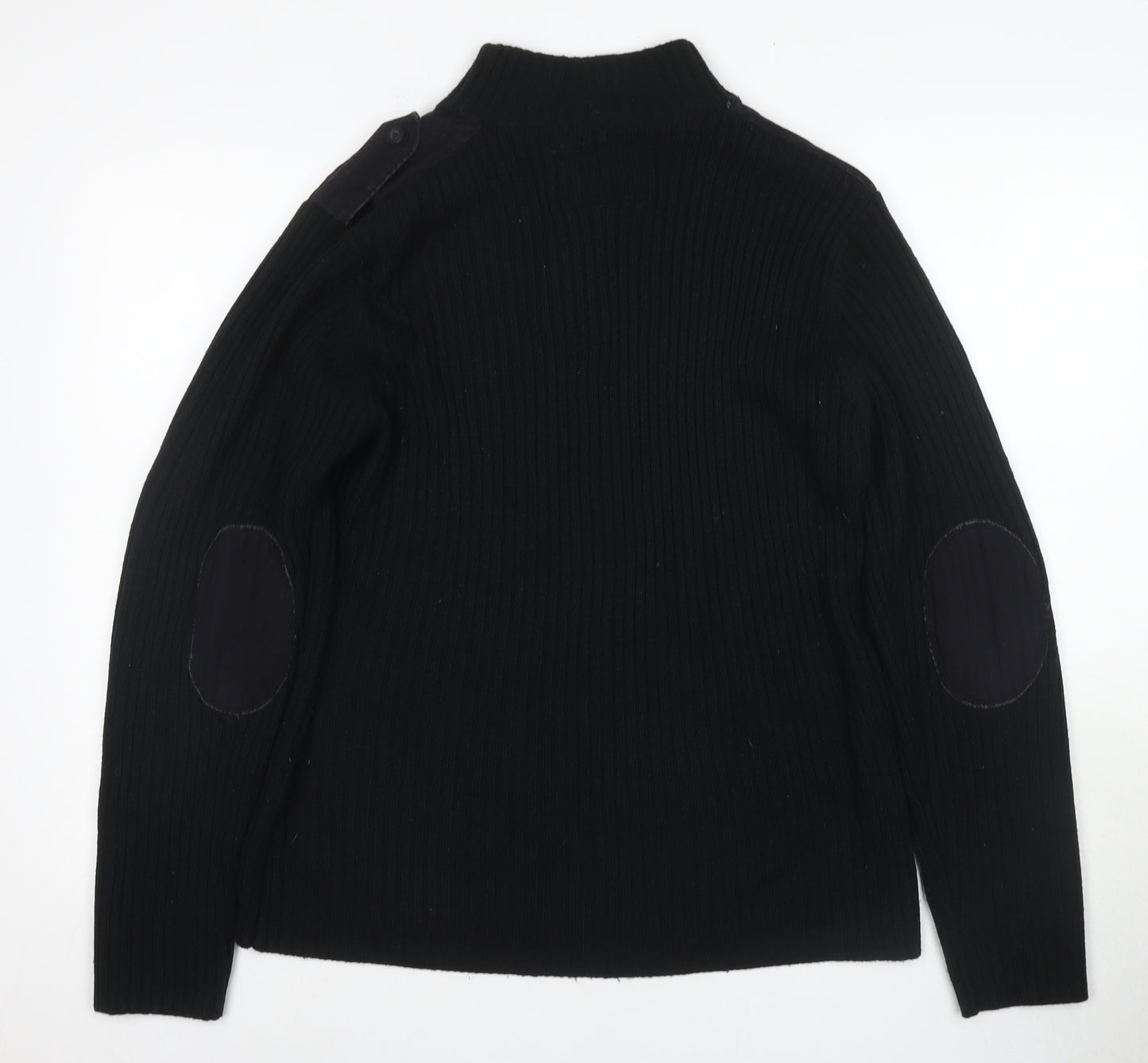 Airwalk Men's Large Black Henley Jumper High Neck