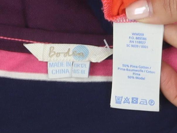 Boden Women's Multicoloured Striped Tank Dress 12L