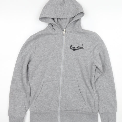 Converse Boys Grey Full Zip Hoodie, Size 10-12 Years