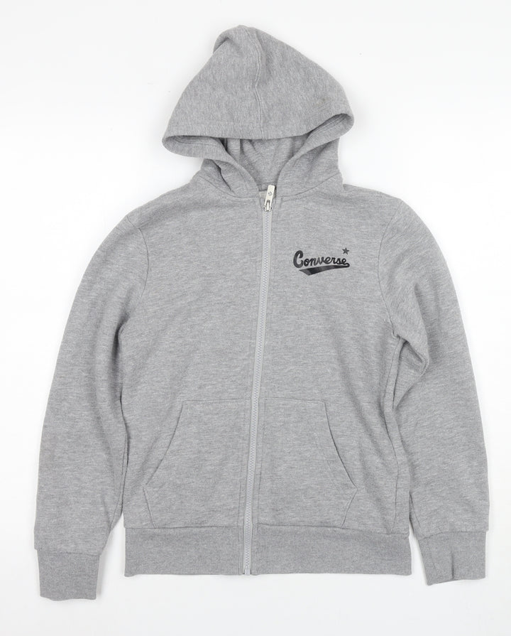 Converse Boys Grey Full Zip Hoodie, Size 10-12 Years