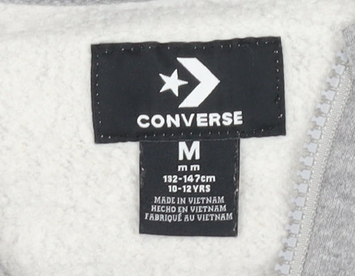 Converse Boys Grey Full Zip Hoodie, Size 10-12 Years