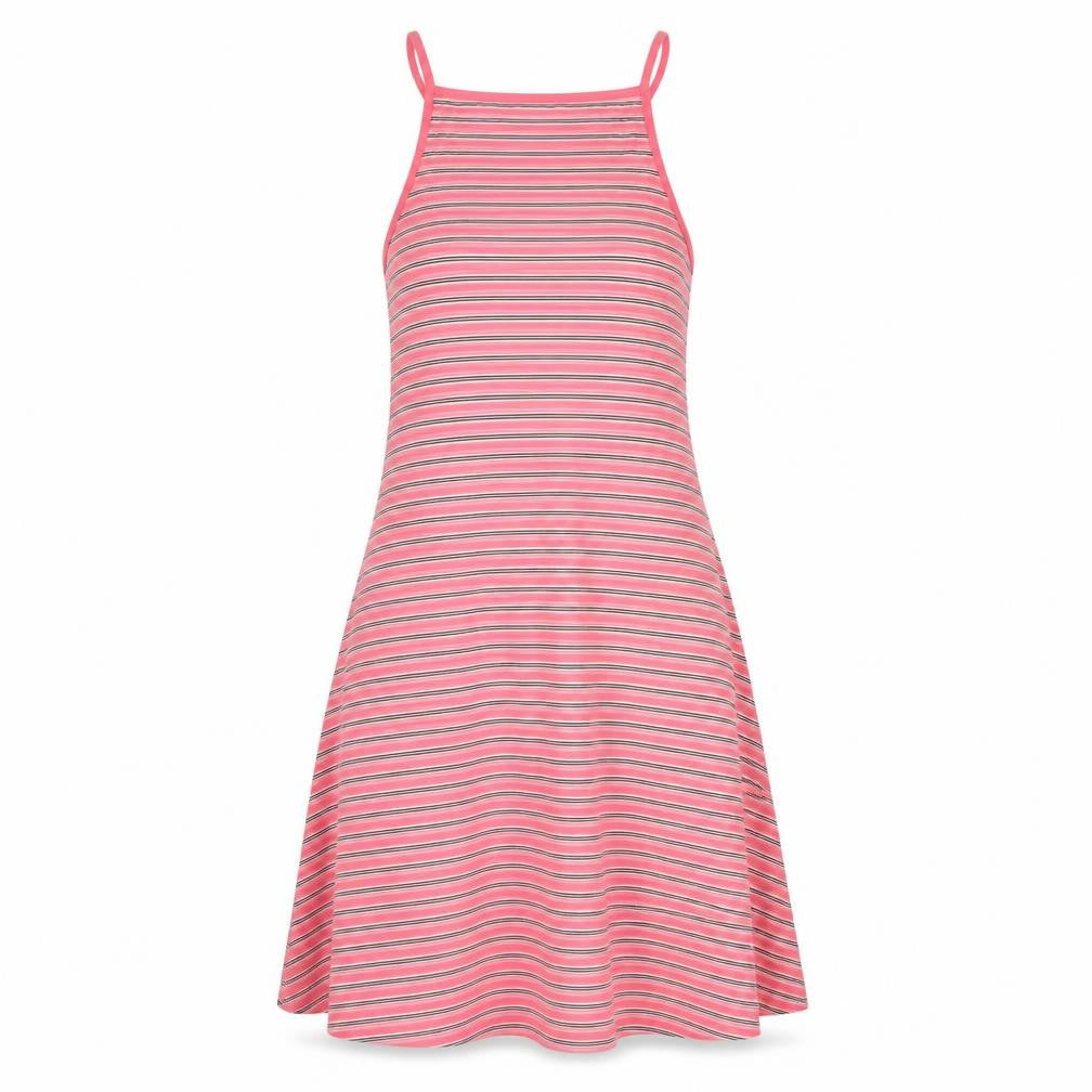 Superdry Women's Pink Striped Asymmetric Slip Dress S