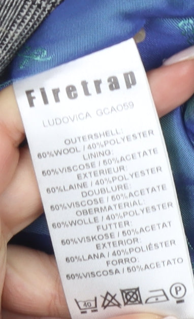 Firetrap Women's Grey Plaid Blazer S