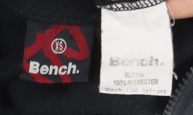 Bench Women's Black XS Fleece Jacket, Full Zip Casual