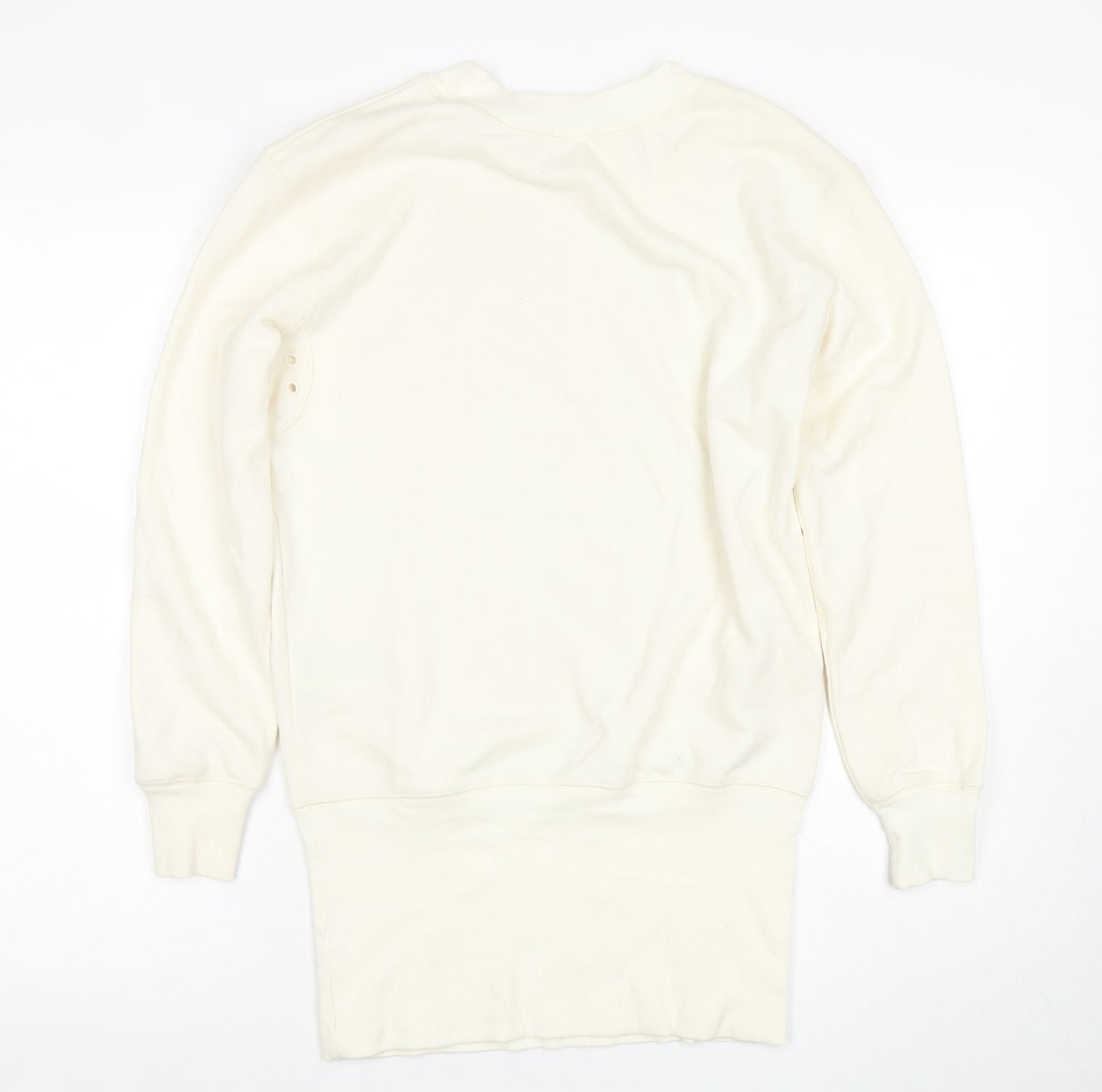 Whistles Women's Ivory Crew Neck Sweatshirt Size S
