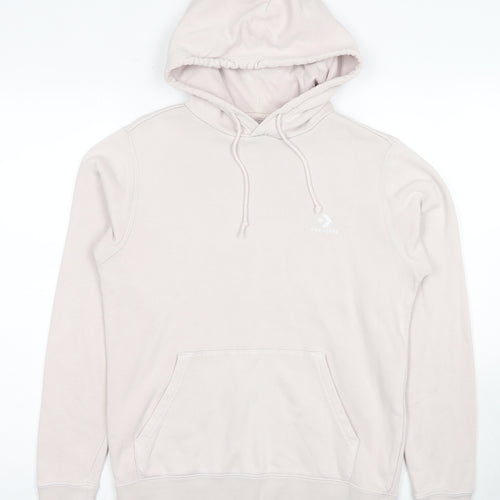 Converse Beige Unisex XS Pullover Hoodie with Logo
