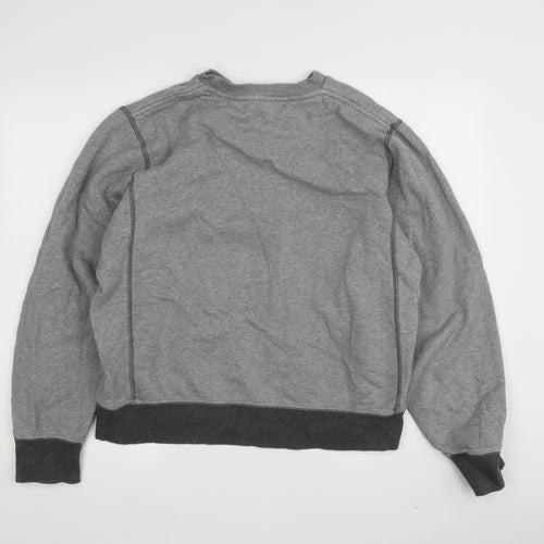 Nike Men's Grey Pullover Sweatshirt, Size L, Logo Accent
