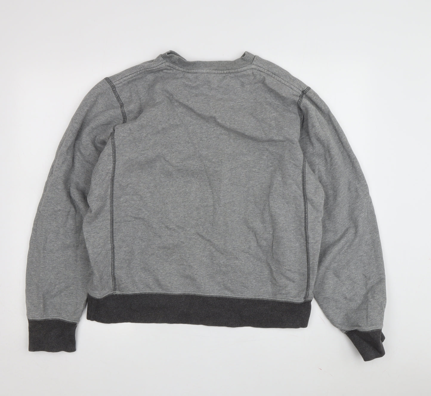 Nike Men's Grey Pullover Sweatshirt, Size L, Logo Accent
