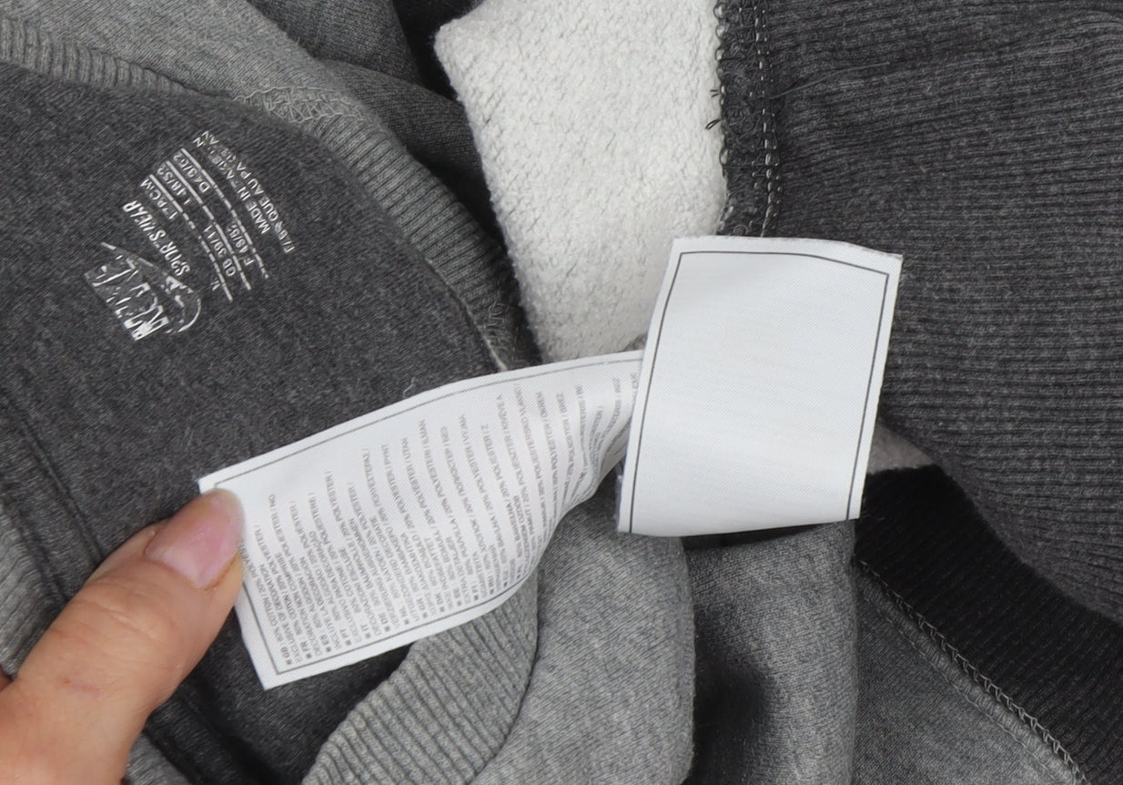 Nike Men's Grey Pullover Sweatshirt, Size L, Logo Accent