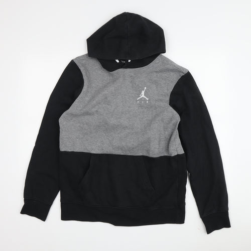 Jordan Boys' Grey & Black Pullover Hoodie - 12-13 Years