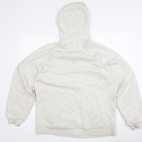 Twinset Women's Ivory Full Zip Hoodie, Size S, Crochet Detail