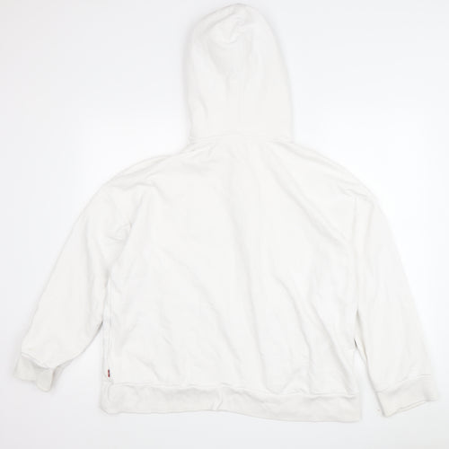 Levi's Men's White Hoodie S Pullover Logo Casual