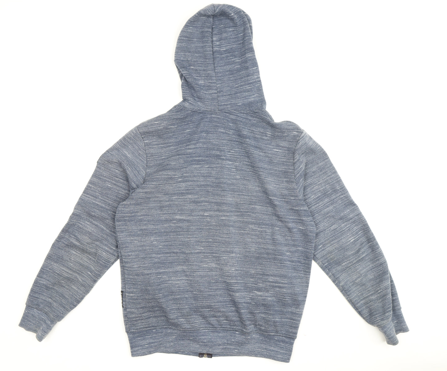 Armani Jeans Men's Blue Full Zip Hoodie, Size M, Logo Accent