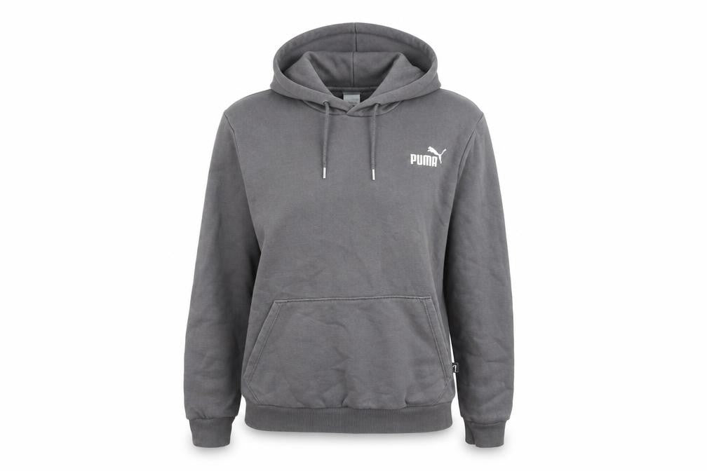 Front view of Puma unisex grey pullover hoodie m