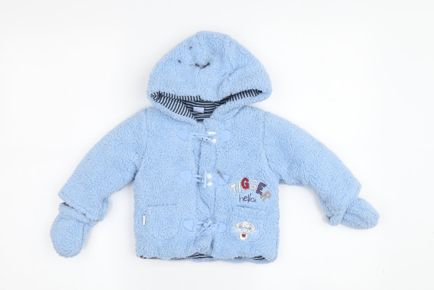 Disney Baby Blue Tigger Duffle Coat, 0-3 Months, Unisex Winter Wear