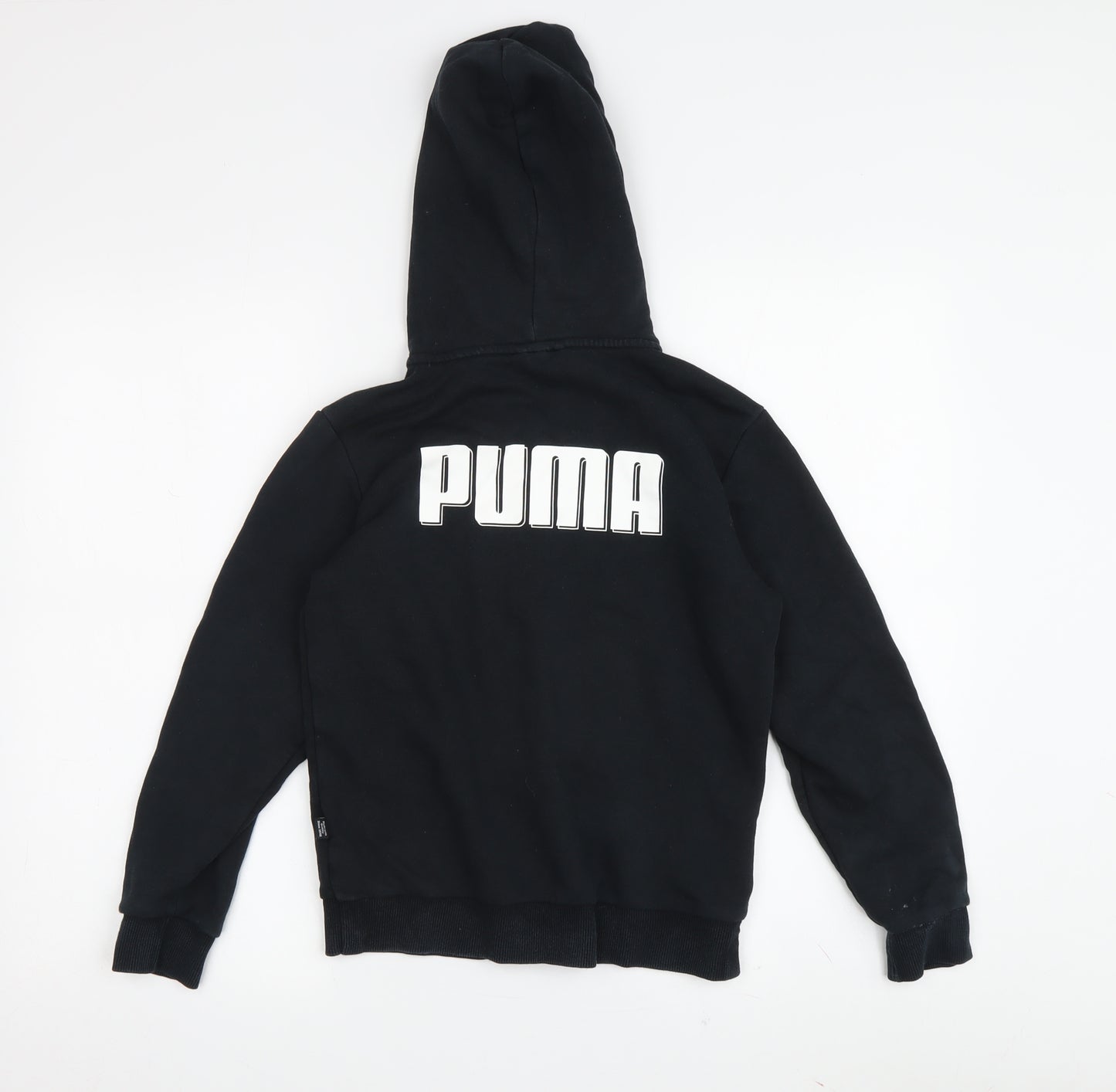 Puma Boys Black Hoodie Full Zip 8-9 Years