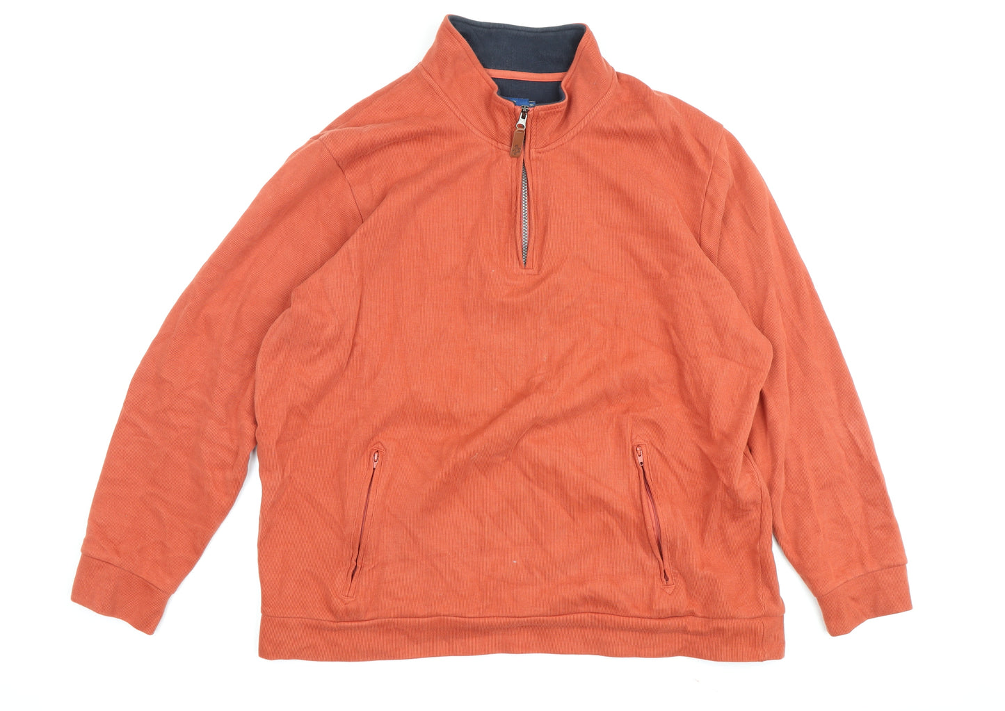 Cotton Traders Men's Orange 2XL Pullover Sweatshirt