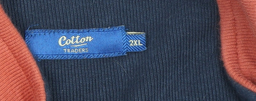 Cotton Traders Men's Orange 2XL Pullover Sweatshirt