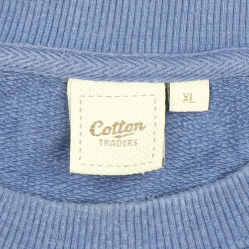 Cotton Traders Blue XL Men's Pullover Sweatshirt