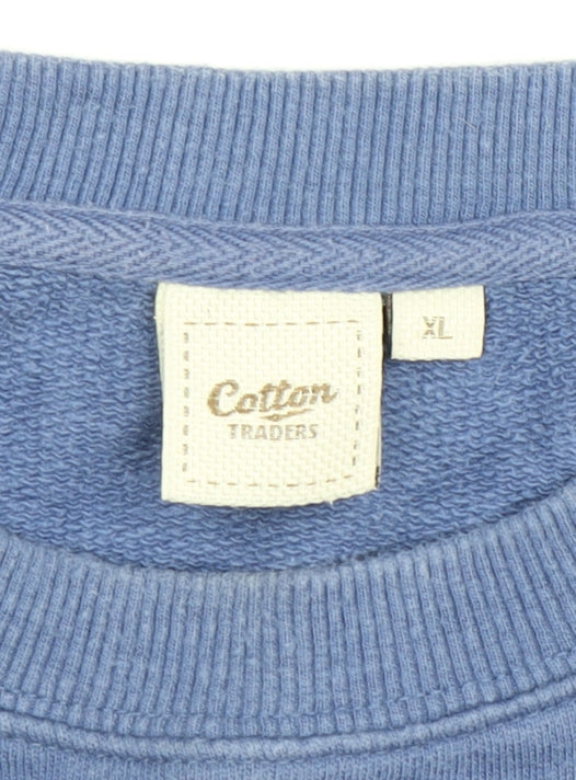 Cotton Traders Blue XL Men's Pullover Sweatshirt