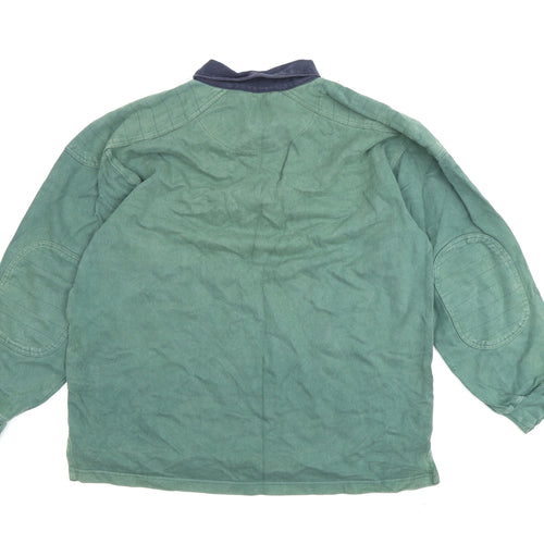 Harlequins Men's Green Long Sleeve Polo L