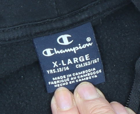 Champion Boys Black XL Full Zip Hoodie