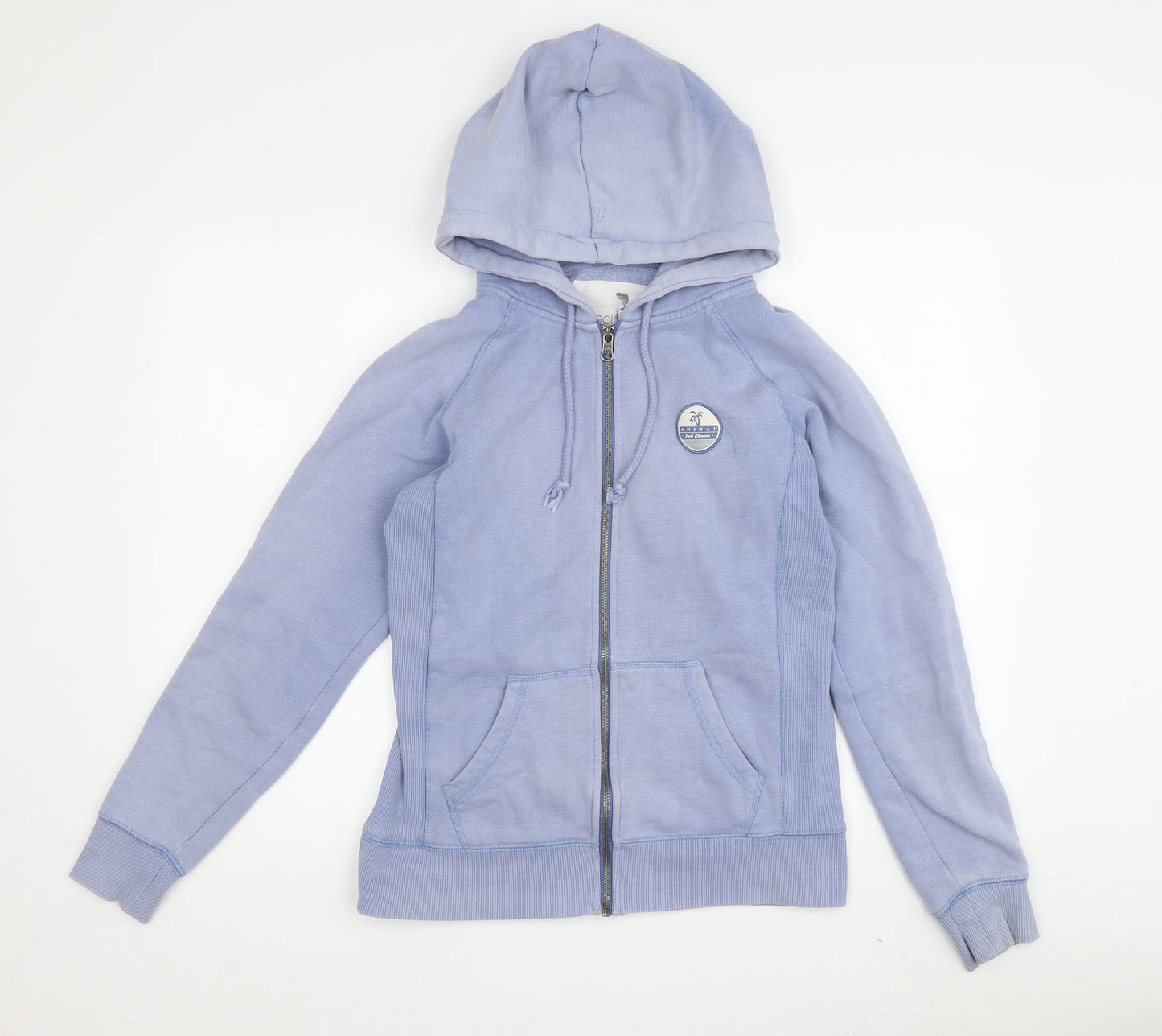 Animal Women's Blue Full Zip Logo Hoodie Size 8