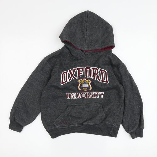 Oxford Boys Grey Hoodie, Size 7-8, University Logo