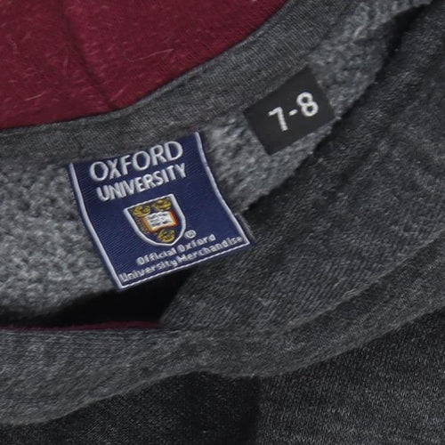 Oxford Boys Grey Hoodie, Size 7-8, University Logo