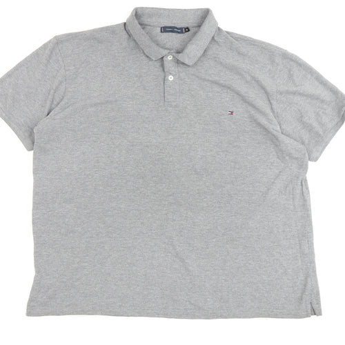 Tommy Hilfiger Men's Grey Polo Shirt Small