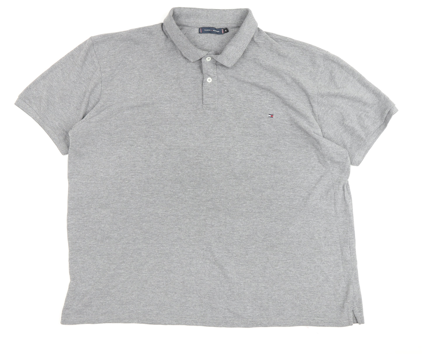 Tommy Hilfiger Men's Grey Polo Shirt Small