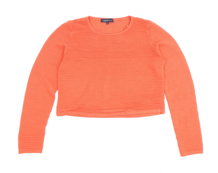 Marks and Spencer Women's Orange Crew Neck Pullover Jumper Size 12