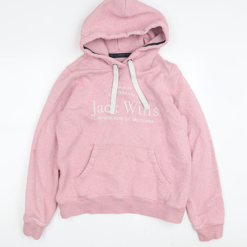 Jack Wills Pink Women's Hoodie, Size 12, Pullover Style