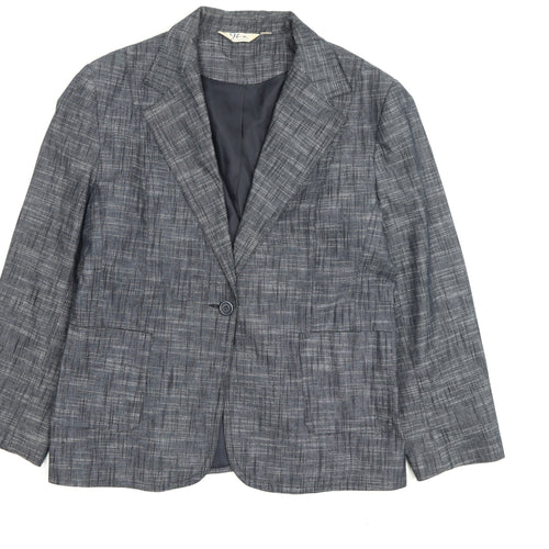 Yfa Collection Women's Grey Blazer UK 20 Check Business