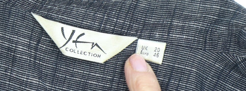 Yfa Collection Women's Grey Blazer UK 20 Check Business