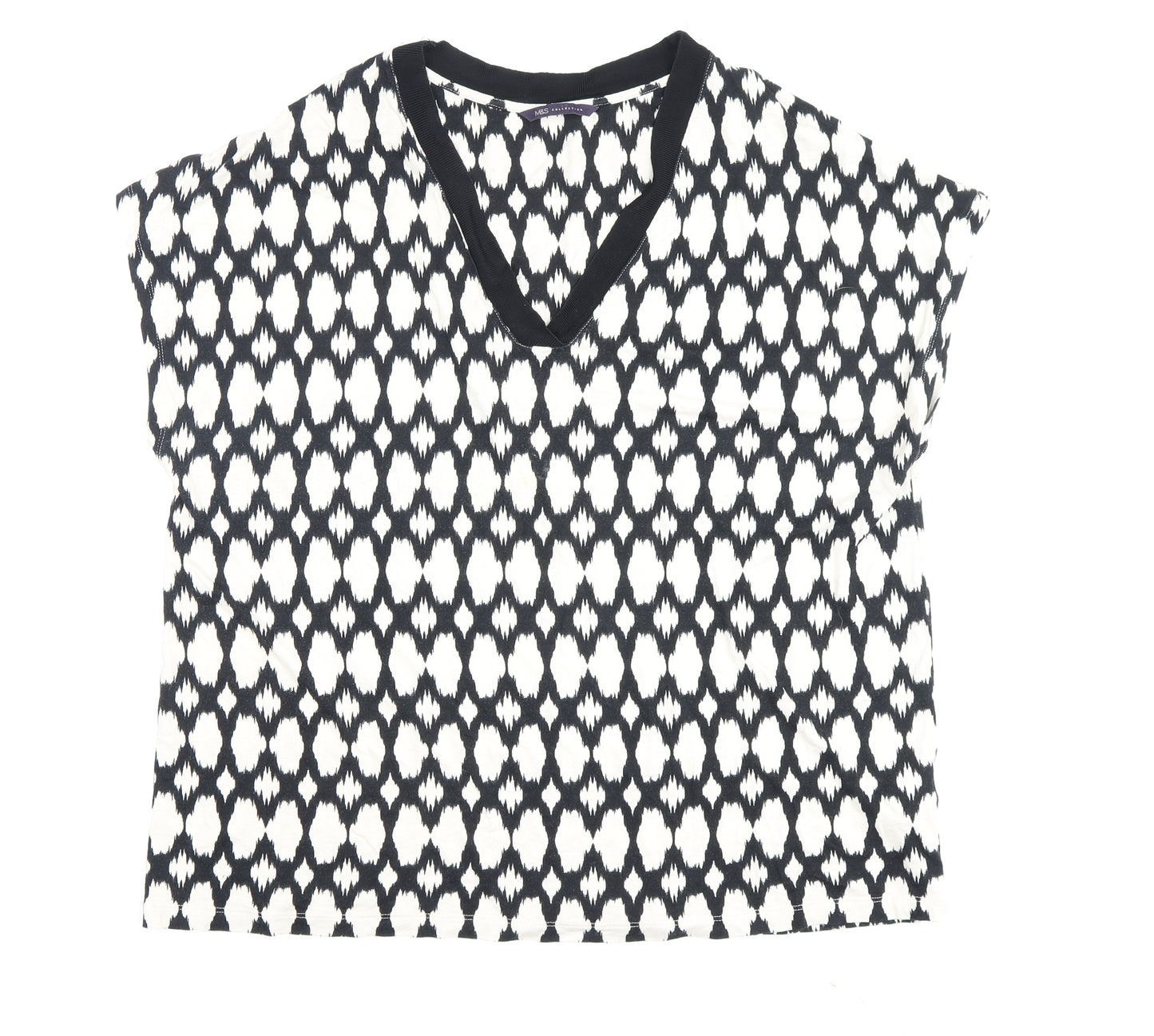 Marks and Spencer Women's Geometric T-Shirt, Size 20, Sleeveless