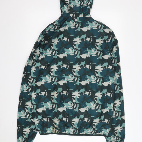Zara Men's Multicoloured Camouflage Windbreaker Jacket M