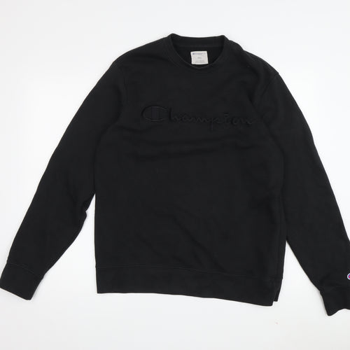 Champion Men's Black M Pullover Logo Sweatshirt