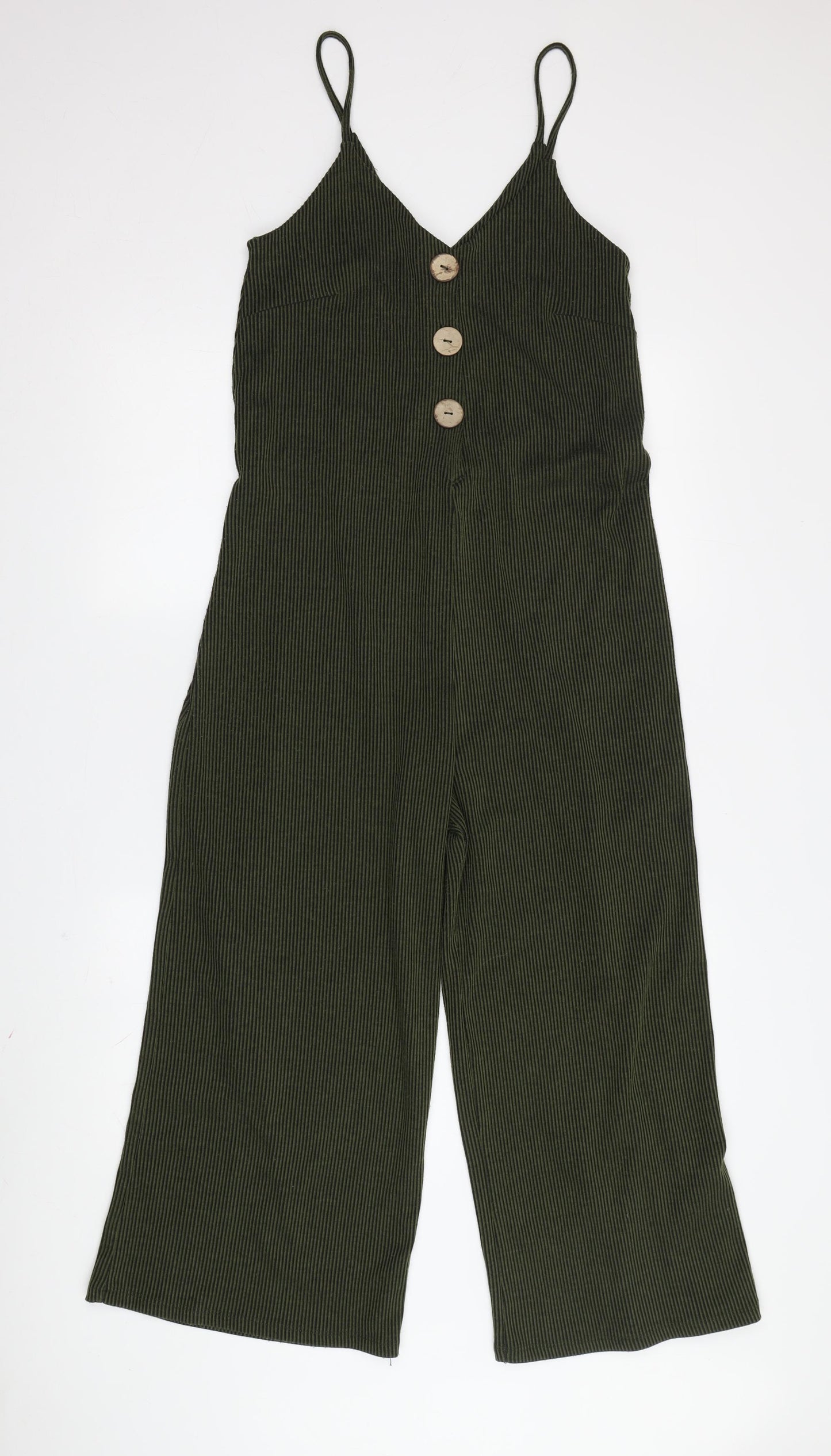 Lipsy Women's Green Corduroy Jumpsuit Size 12