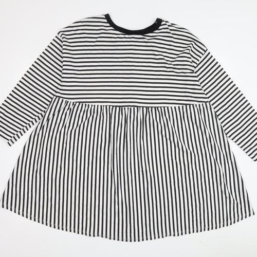 ASOS DESIGN Women's Black Striped A-Line Dress Size 10