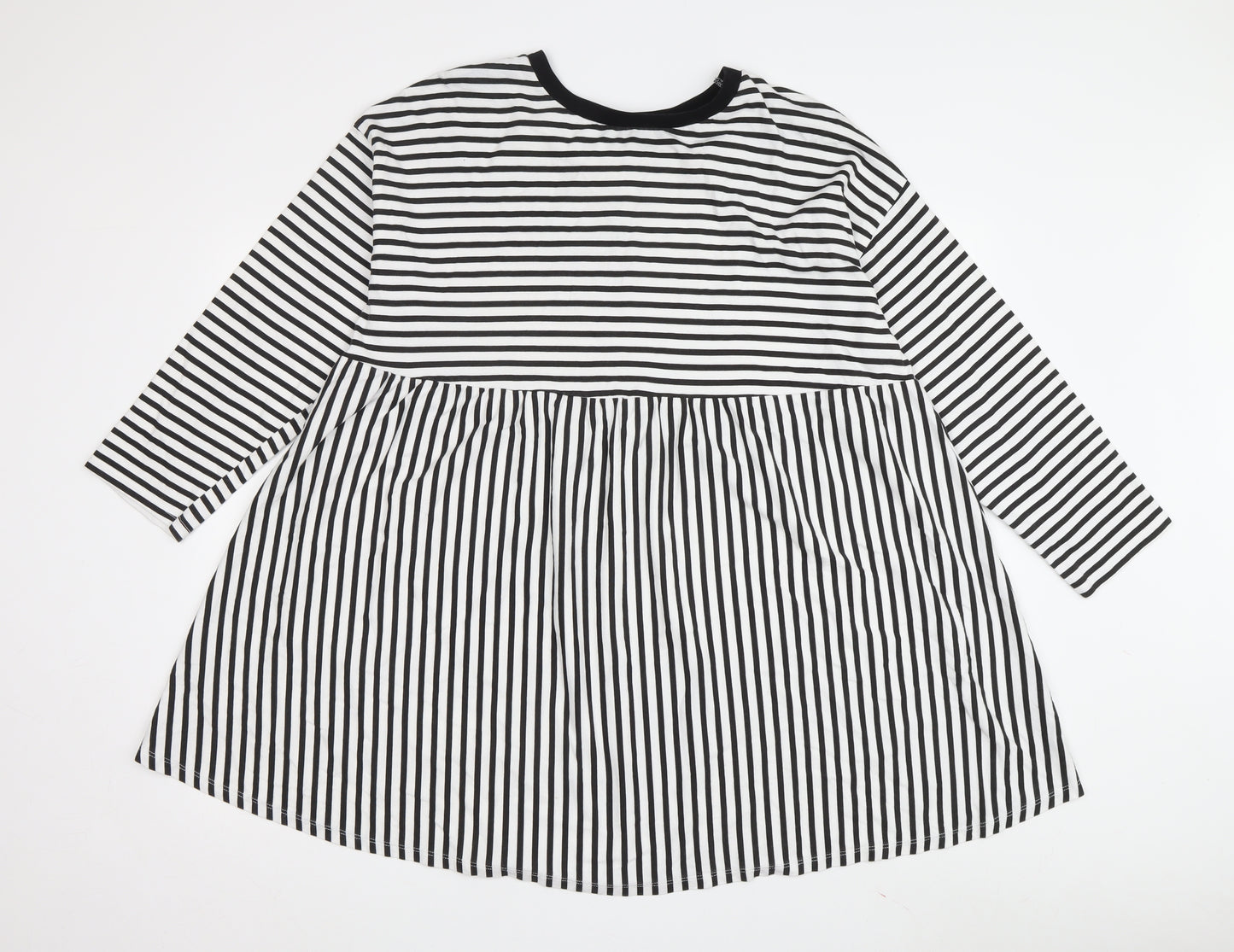 ASOS DESIGN Women's Black Striped A-Line Dress Size 10