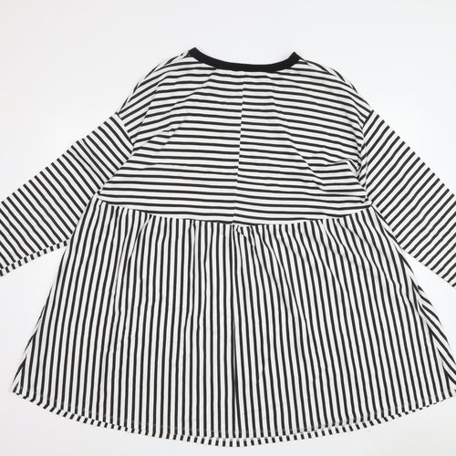ASOS DESIGN Women's Black Striped A-Line Dress Size 10
