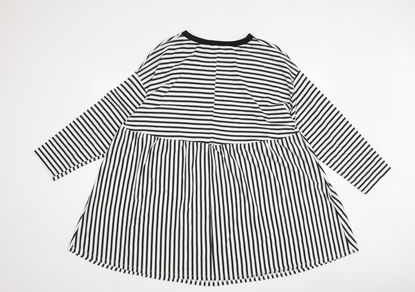 ASOS DESIGN Women's Black Striped A-Line Dress Size 10