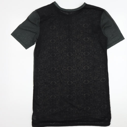 River Island Women Black Paisley Shift Dress Size 10