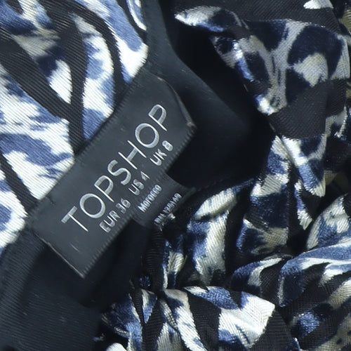 Topshop Women's Multicoloured Cropped Jacket UK 8
